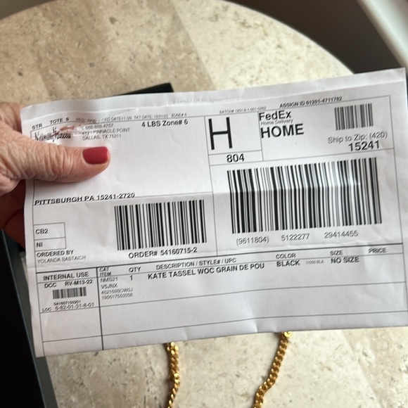 Saint Laurent YSL Wallet on a Chain Bag with Tassel in Grained Leather - Picture 10 of 10